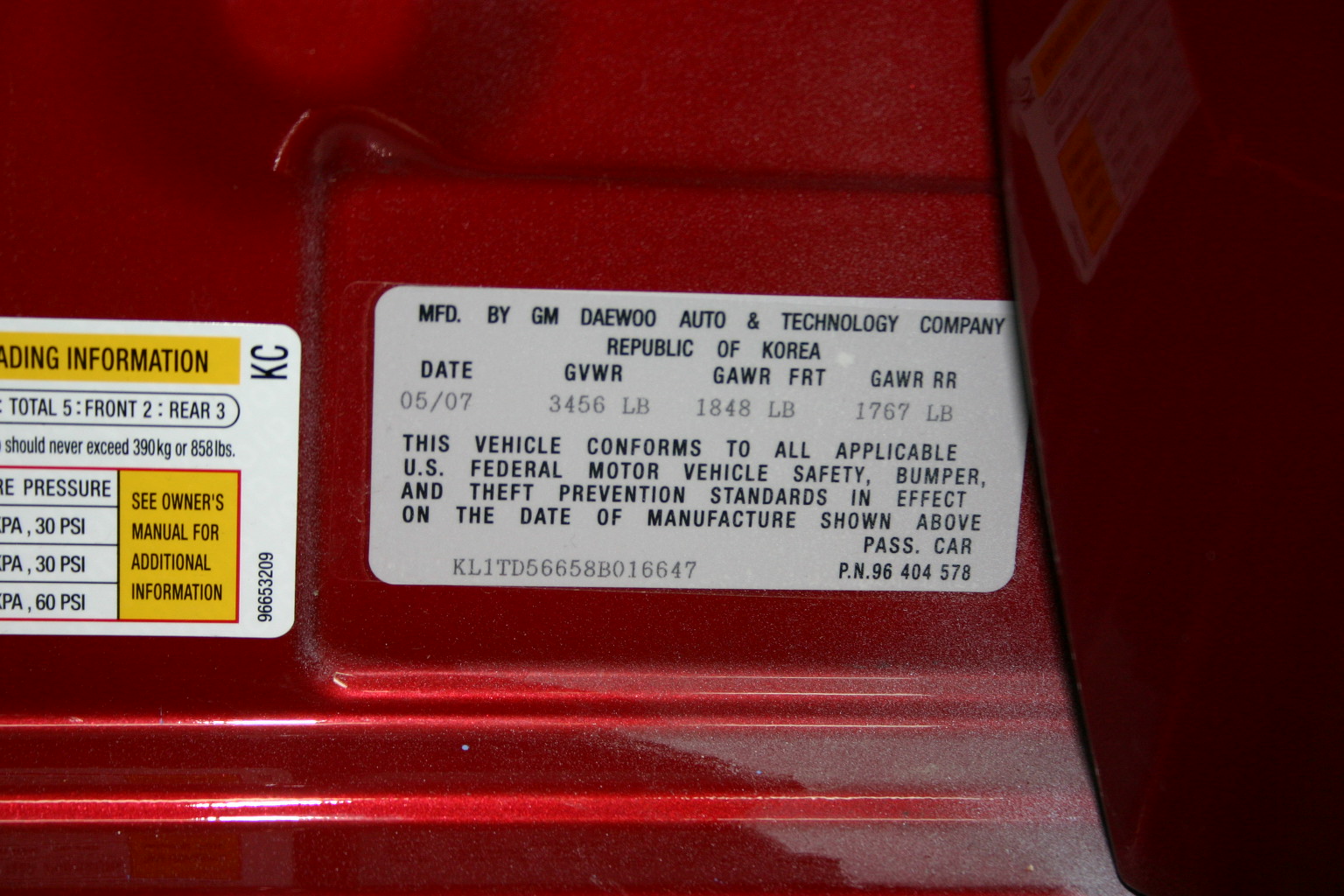 2008 CHEVROLET AVEO crash image