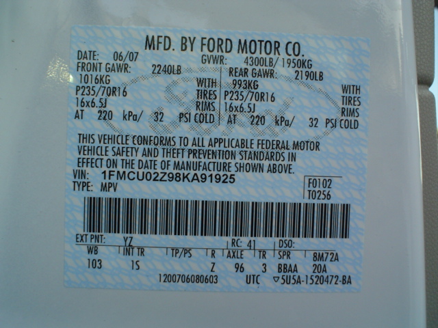 2008 FORD ESCAPE crash image