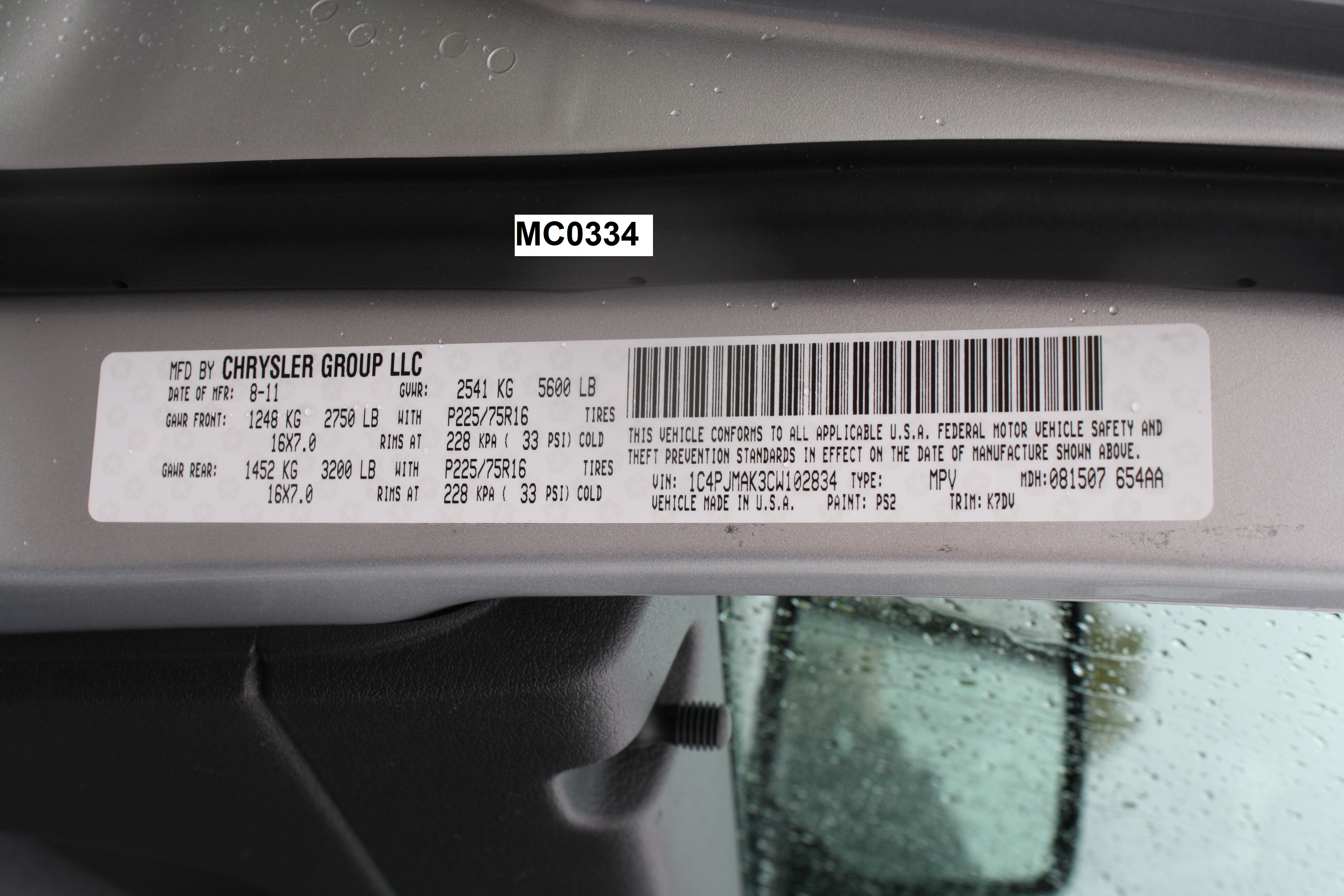 2012 JEEP LIBERTY crash image 3