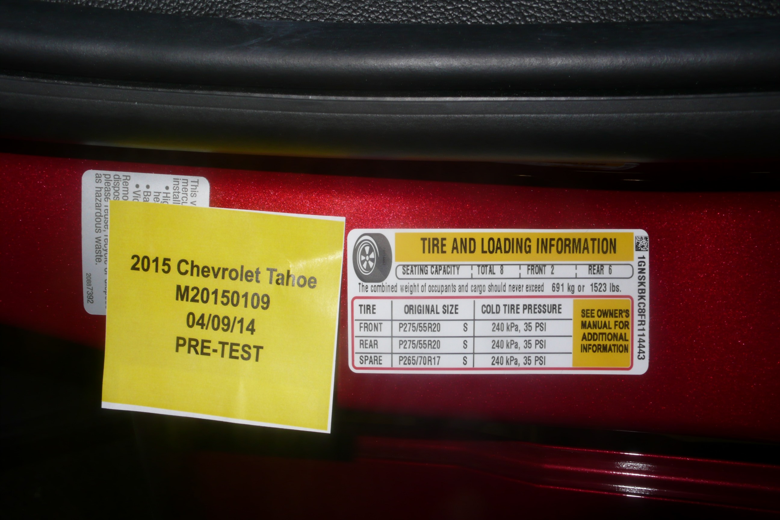 2015 CHEVROLET TAHOE crash image 4