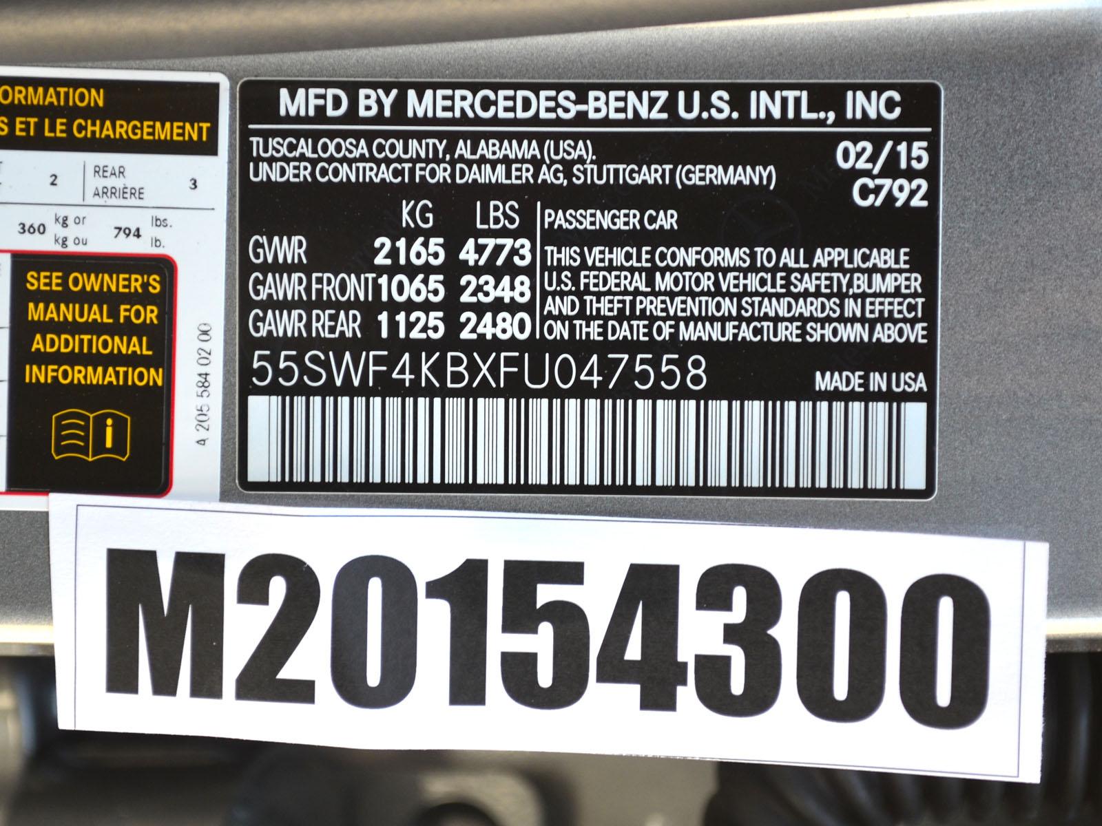 2015 MERCEDES C300 crash image 3