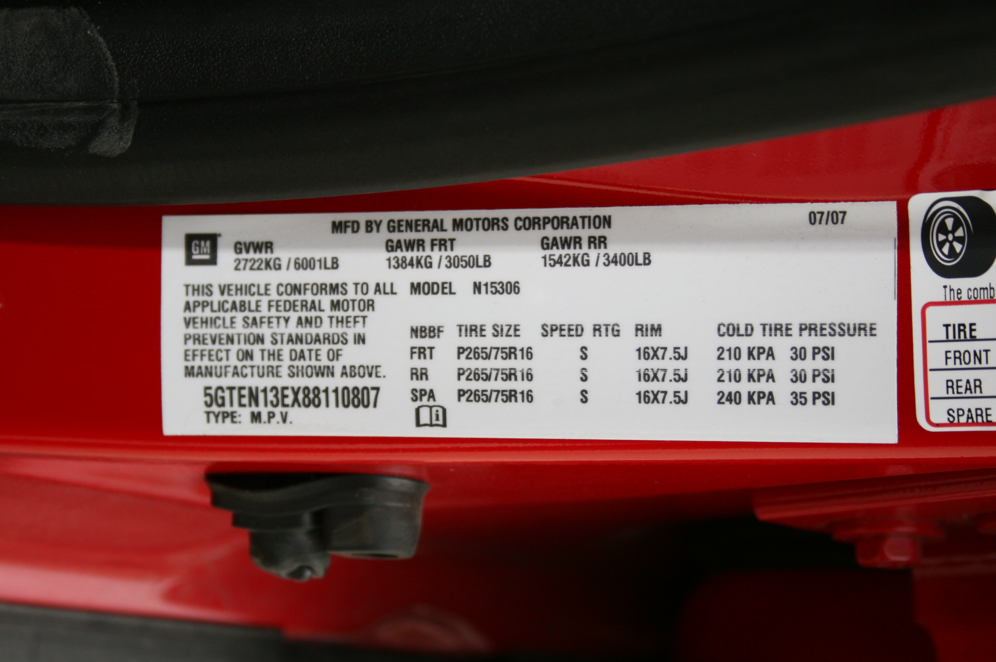 2008 HUMMER H3 crash-test photo