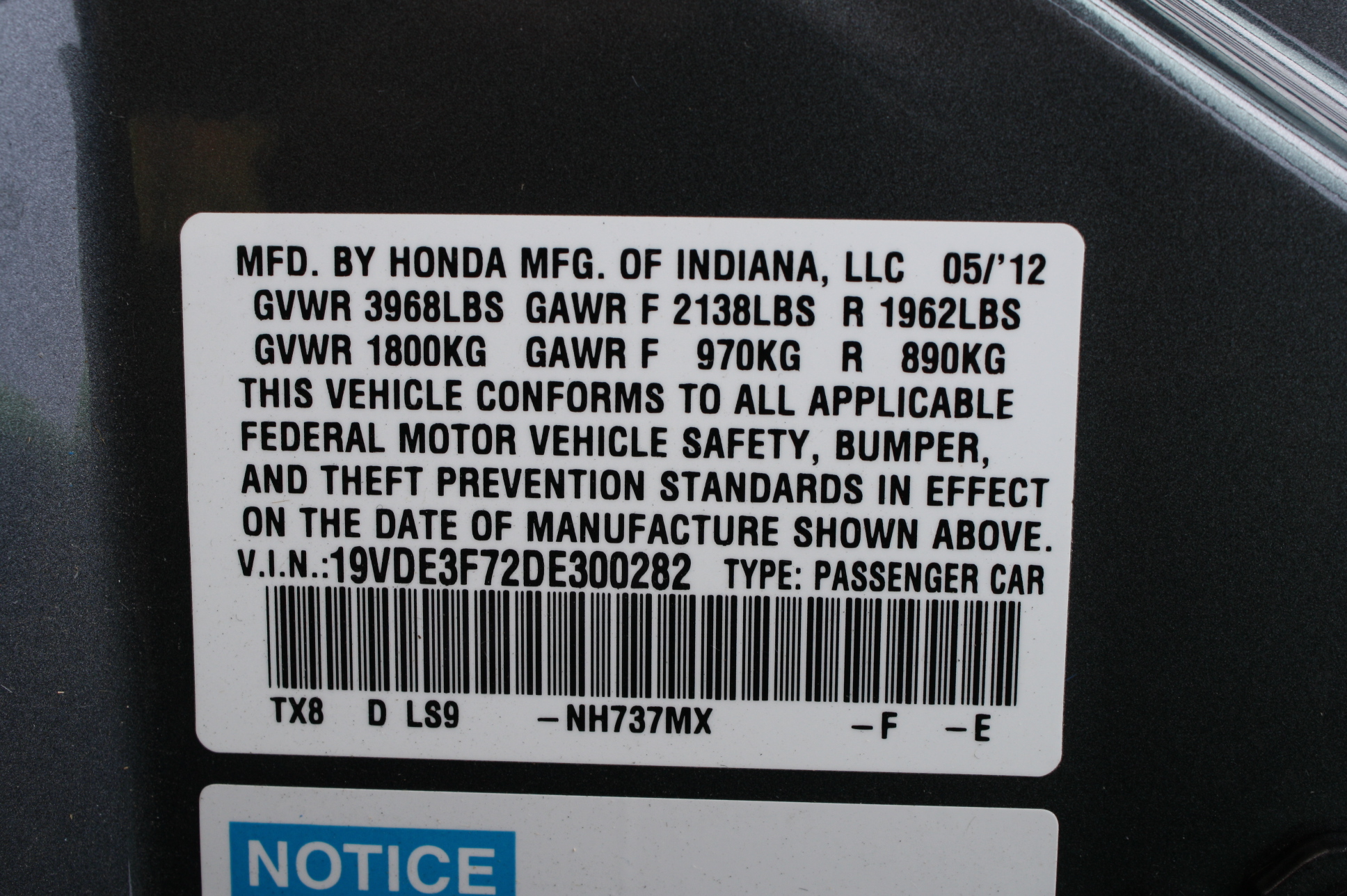 2013 ACURA ILX HYBRID crash image